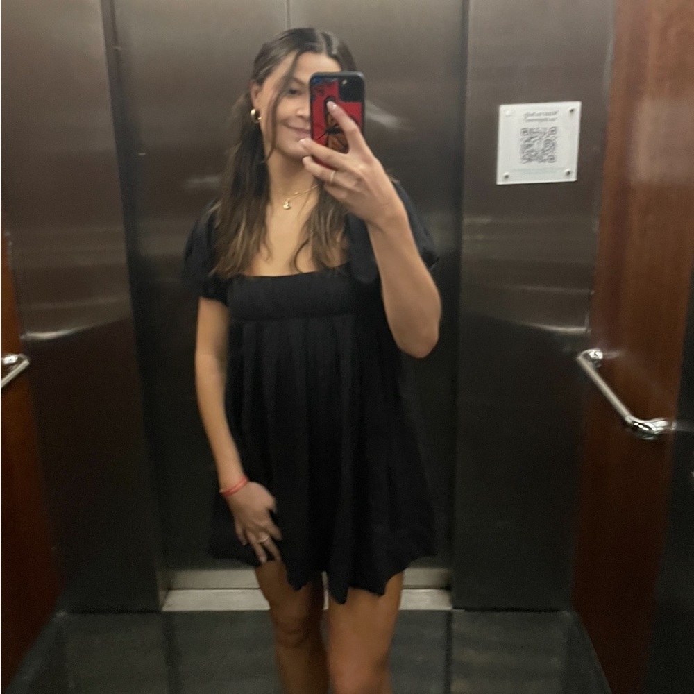 Free People Black Dress with tie back